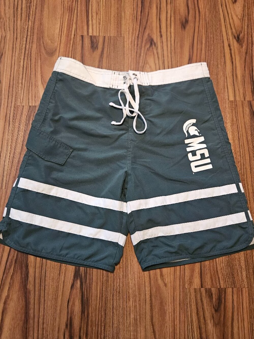 MSU Michigan State Spartans Men’s Board Shorts Swim Trunks M Medium